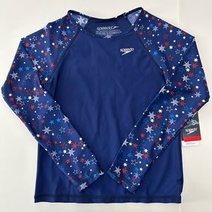 Speedo black UPF 50+ girls long sleeve shirt